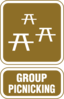 Group Picnicking Sign Clip Art